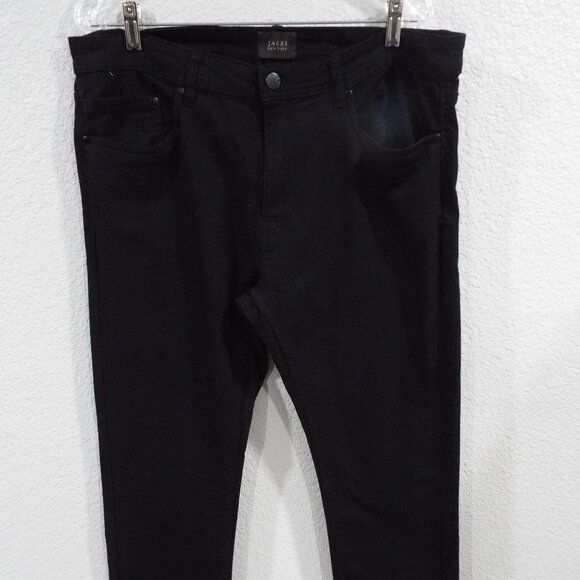 Jachs New York Men’s Black Five Pocket Stretch Jeans 36X32 Comfortable Neutral - Picture 1 of 10